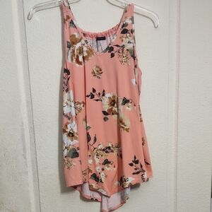 First Love Peach Floral Tank Top